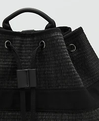 Mango Men's Lace-Up Sack Backpack