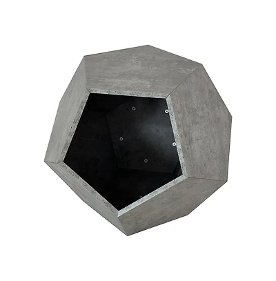 Zeus & Ruta 25.98" Pet Carrier Side Table Planter in Cement Gray