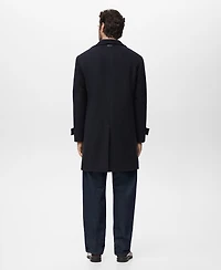 Mango Men's Wool Funnel Neck Coat