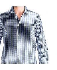 Sant and Abel Men's Hepburn Gingham Navy Long Pj Set