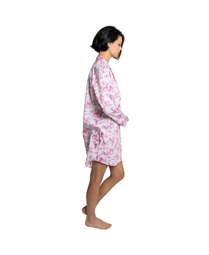 Sant and Abel Women's Skydog Pink Toile Night Shirt