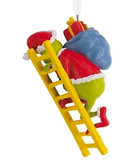 Hallmark Dr. Seuss's The Grinch on Ladder Christmas Tree Ornament