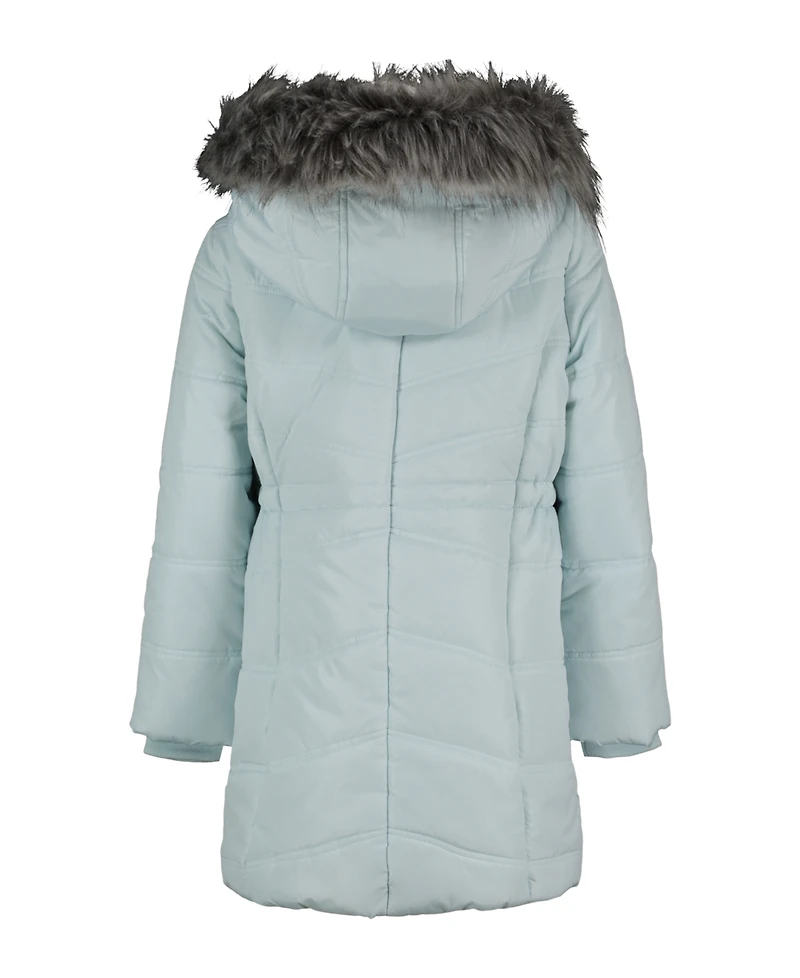 Calvin Klein Big Girls Hooded Aerial Puffer Jacket