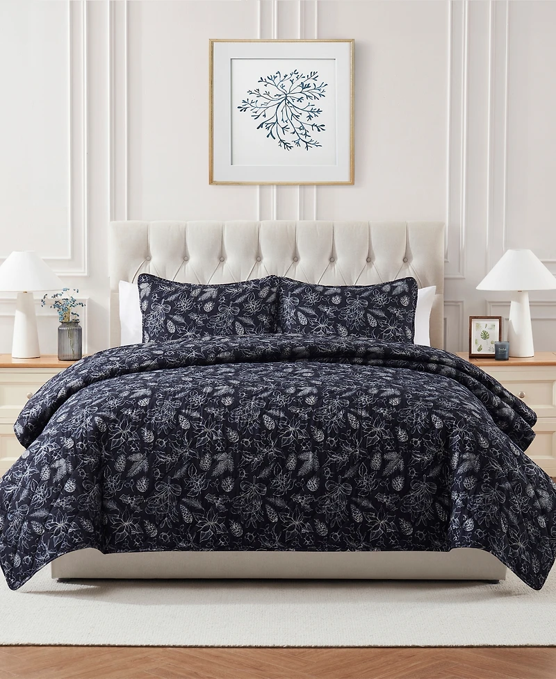 Seventh Studio Merry Sketched 3-Pc. Quilt Set