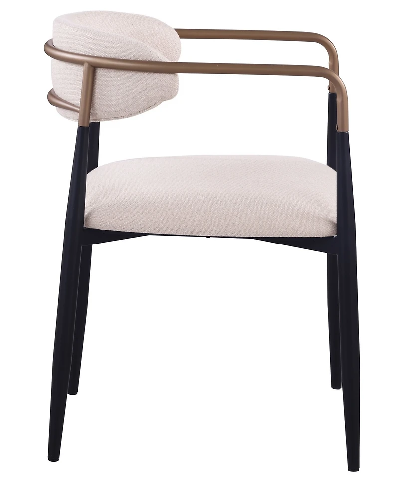 Furniture of America 2-Pc. Darcy Metal Upholstered Dining Chair Set
