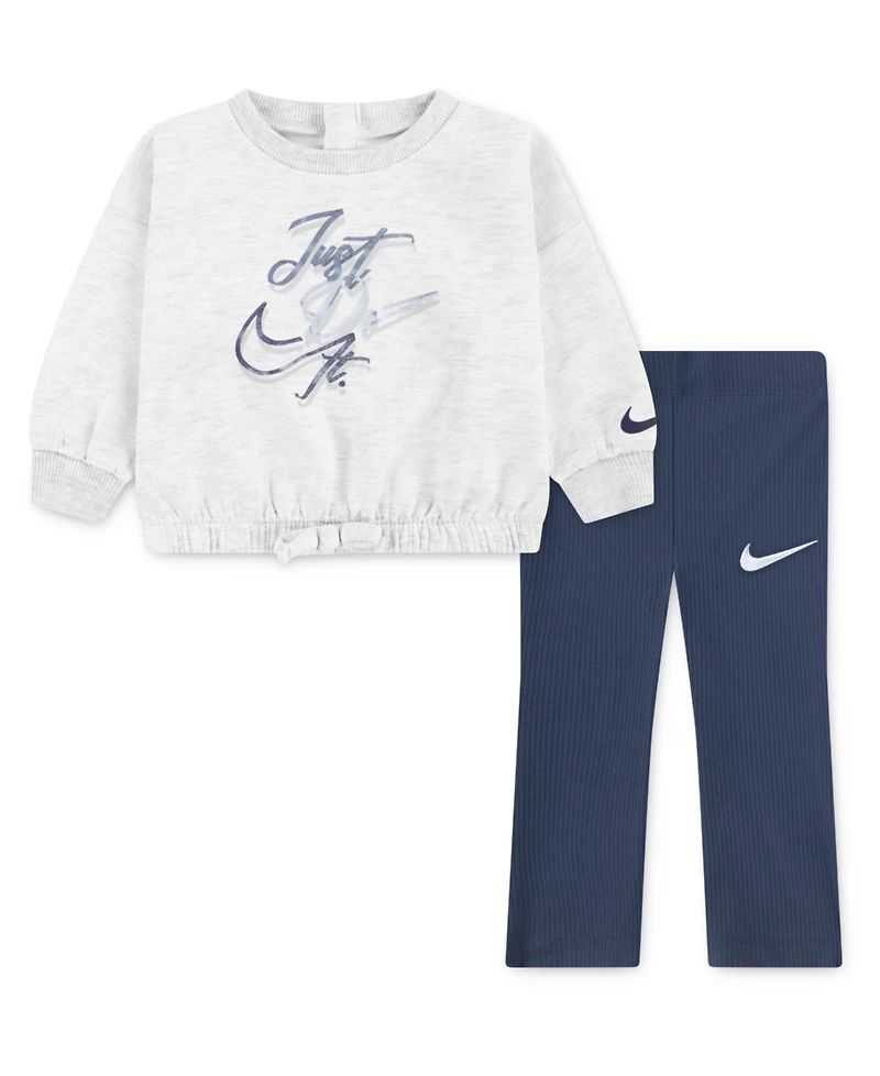 Nike Baby Girls Swoosh On Pointe 2-Piece T-Shirt and Leggings Set