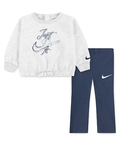 Nike Baby Girls Swoosh On Pointe 2-Piece T-Shirt and Leggings Set
