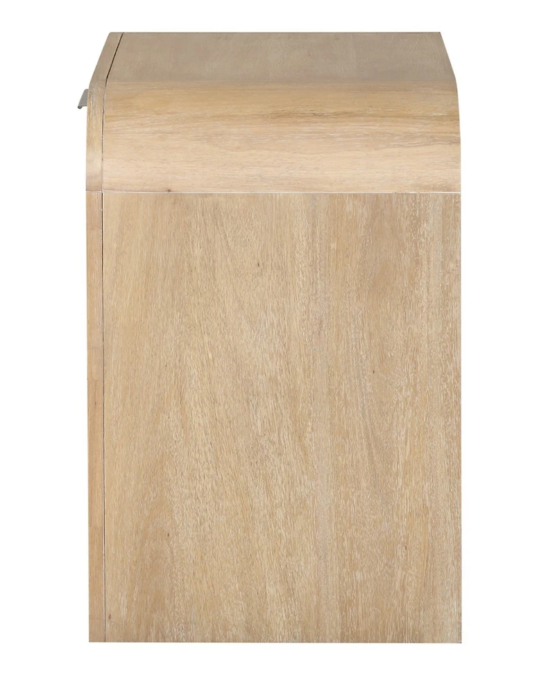 Furniture of America Elowyn 27" Solid Wood 1-Drawer Nightstand with Shelf