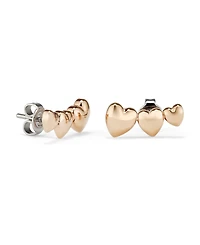 Olivia Burton Mini Heart Rose Gold Tone Stainless Steel Earrings