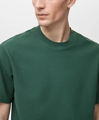 Mango Men's Regular-Fit Textured T-Shirt
