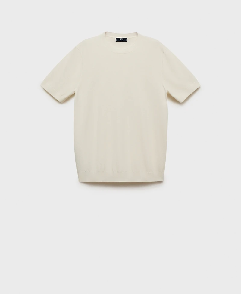 Mango Men's Cotton Fine-Knit T-Shirt
