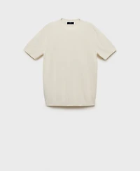 Mango Men's Cotton Fine-Knit T-Shirt