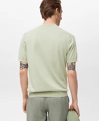 Mango Men's Cotton Fine-Knit T-Shirt