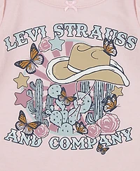 Levi's Baby Girls 2-Piece Western Top and Star Jeans Set