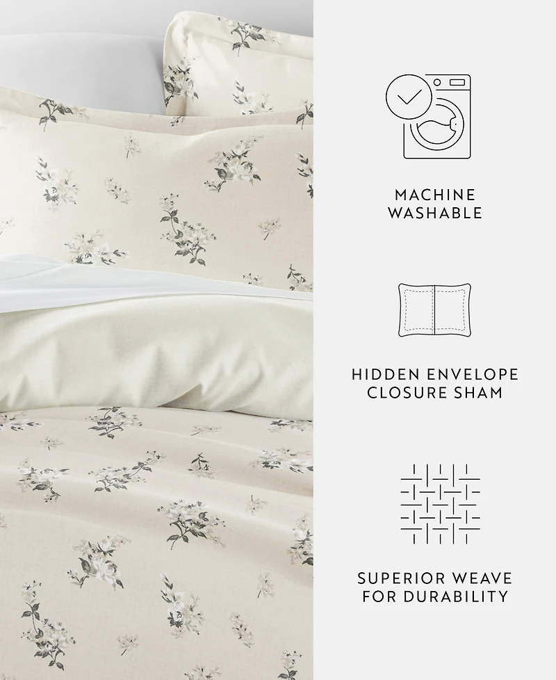 ienjoy Home Timeless Pattern Reversible 3-Pc. Duvet Cover Set, King/California King