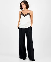 Boss Orange Women's Lace-Trim Hammered Satin Tank