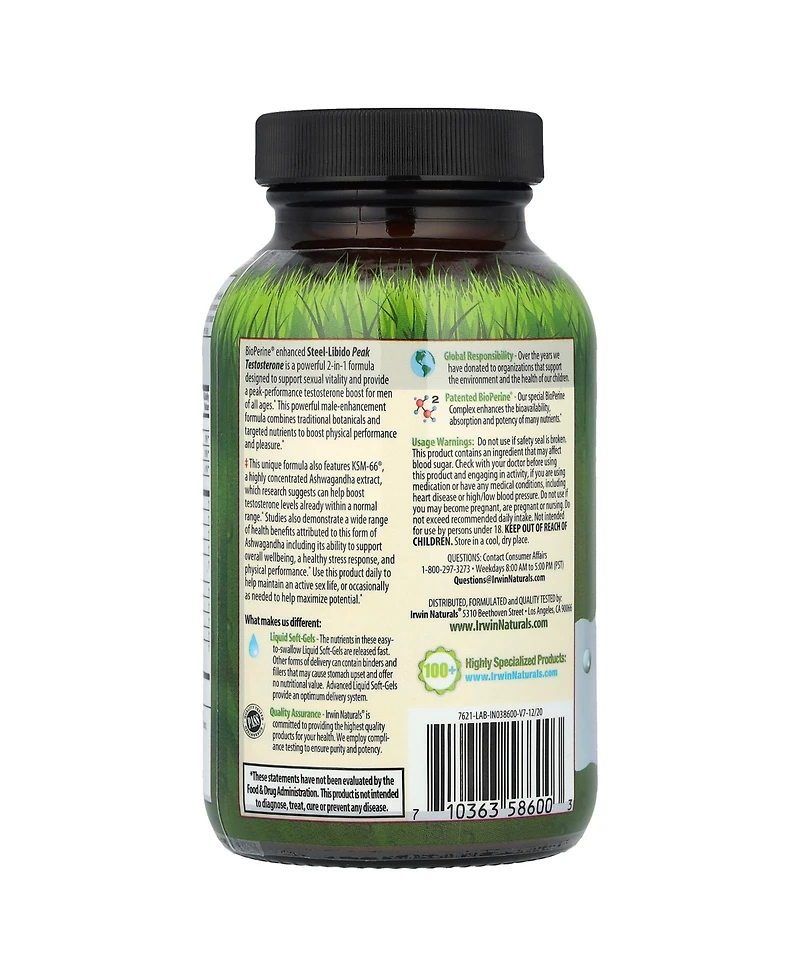 Irwin Naturals Steel-Libido Peak Testosterone