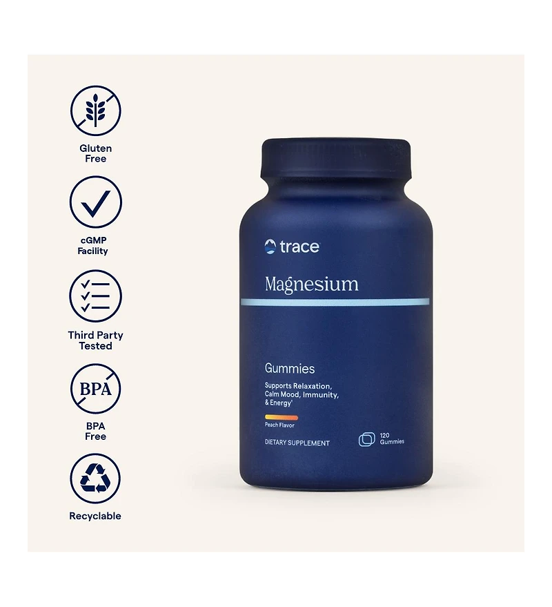 Trace Minerals Magnesium 84mg - Chewable Magnesium Supplement for Bone & Heart Health Support