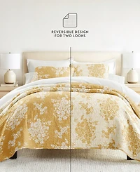 ienjoy Home Distressed Bouquet Reversible 3-Pc. Quilt Set, King/California King