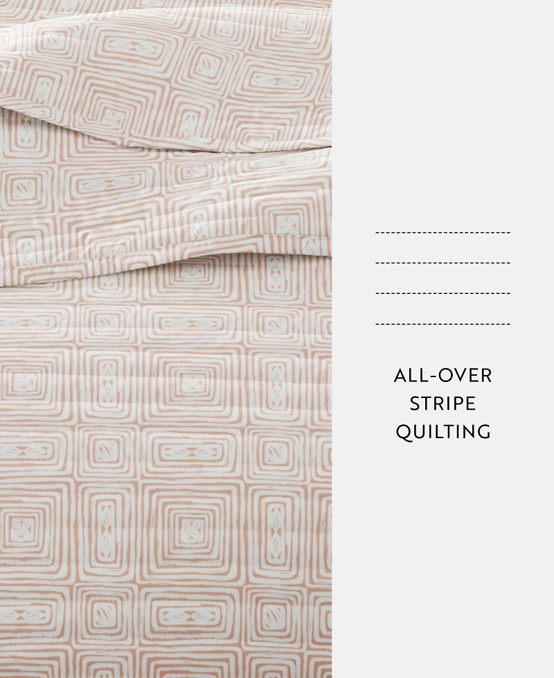 ienjoy Home Geometric Maze Reversible 3-Pc. Quilt Set, King/California King