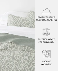 ienjoy Home Tossed Ferns Reversible 3-Pc. Quilt Set, King/California King