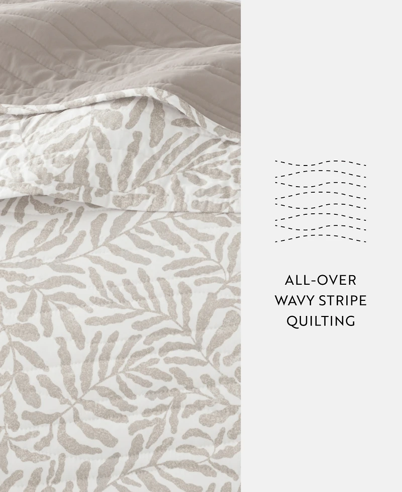 ienjoy Home Tossed Ferns Reversible 3-Pc. Quilt Set, King/California King
