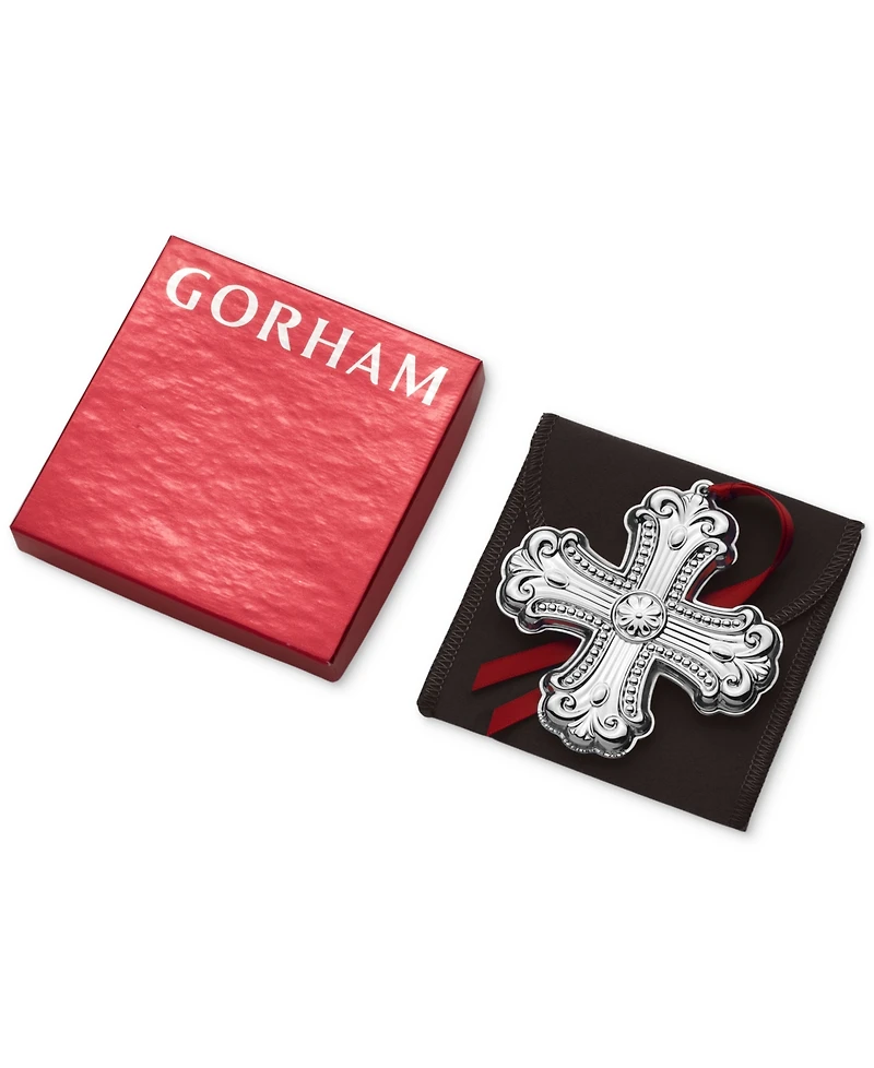 Gorham 2025 Sterling Silver Cross Ornament, 12th Edition