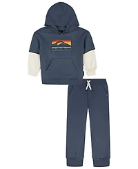 Quiksilver Toddler and Little Boys 2-Piece Hoodie Jogger Set