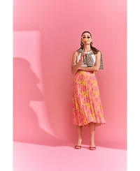 Isaac Mizrahi Women's Pleated Midi Skirt