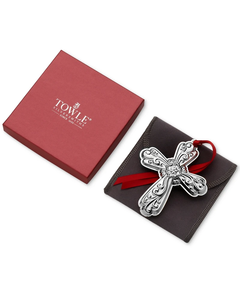 Towle 2025 Sterling Silver Old Master Cross Ornament, 32nd Edition