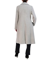 Cole Haan Womens Stand-Collar Single-Breasted Wool Blend Coat