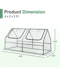 Aoodor Mini Greenhouse Water Resistant Uv Protected 2 Zipper Doors.
