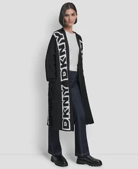 Dkny Women's Exploded Logo Oversized Cardigan Sweater