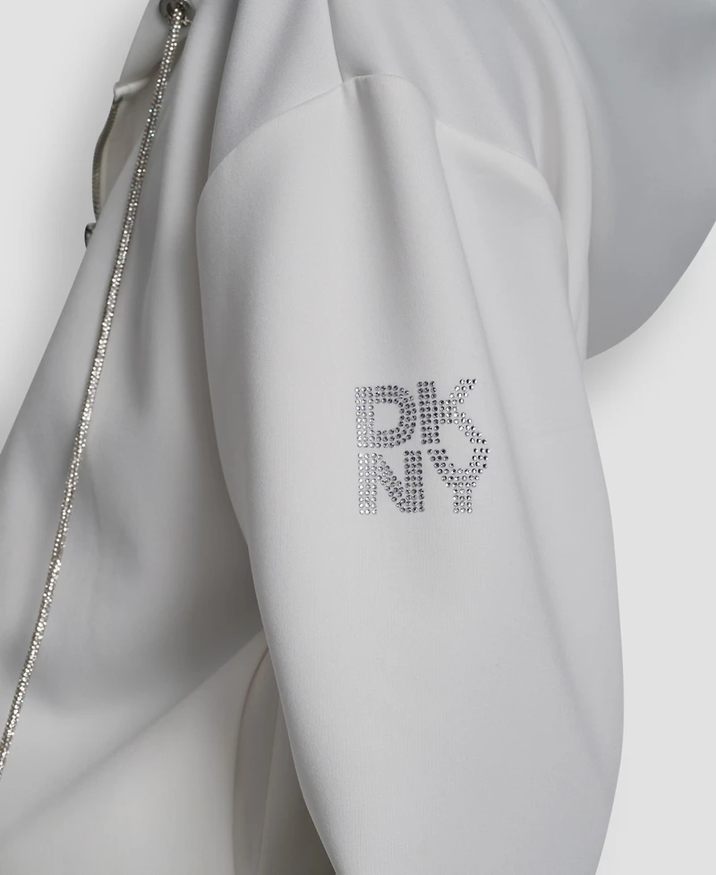 Dkny Women's Long-Sleeve Scuba Zip-Up Jacket