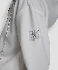 Dkny Women's Long-Sleeve Scuba Zip-Up Jacket
