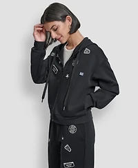 Dkny Women's Long Sleeve Zip-Up Jacket