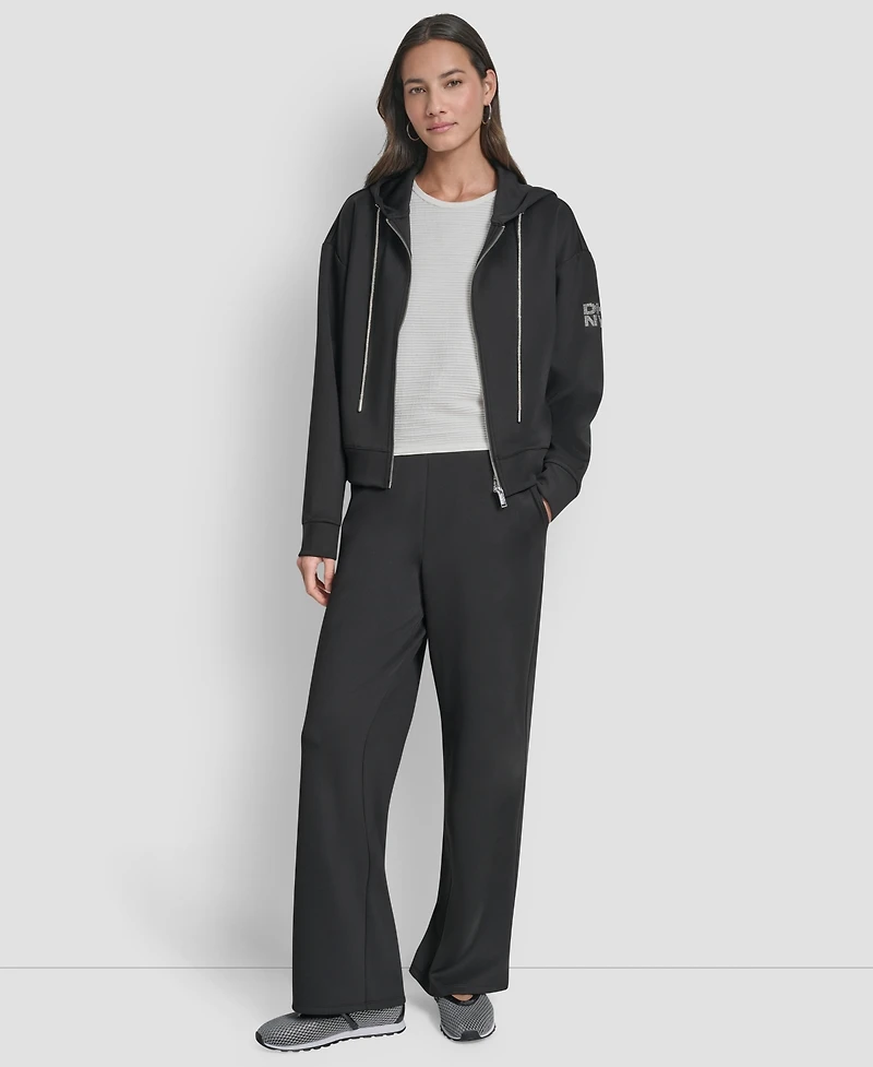 Dkny Women's Long-Sleeve Scuba Zip-Up Jacket