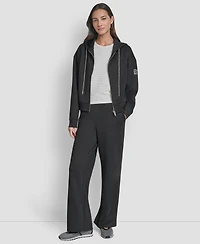 Dkny Women's Long-Sleeve Scuba Zip-Up Jacket
