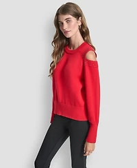 Dkny Women's Long Sleeve Shoulder Cutout Sweater