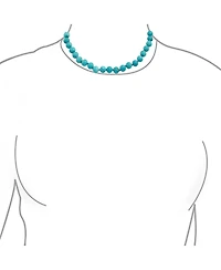 Bling Jewelry Classic Simulated Blue Lapis Lazuli 7MM Beads Strand Necklace & Bracelet Set
