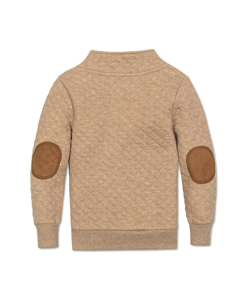 Hope & Henry Little and Big Boys' Long Sleeve Quilted Kanga Half Zip Pullover