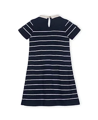 Hope & Henry Big Girls Organic Short Sleeve Milano Sweater Dress with Collar