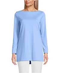 Lands' End Women's Supima Cotton Adjustable 3/4 Sleeve Boatneck Tunic