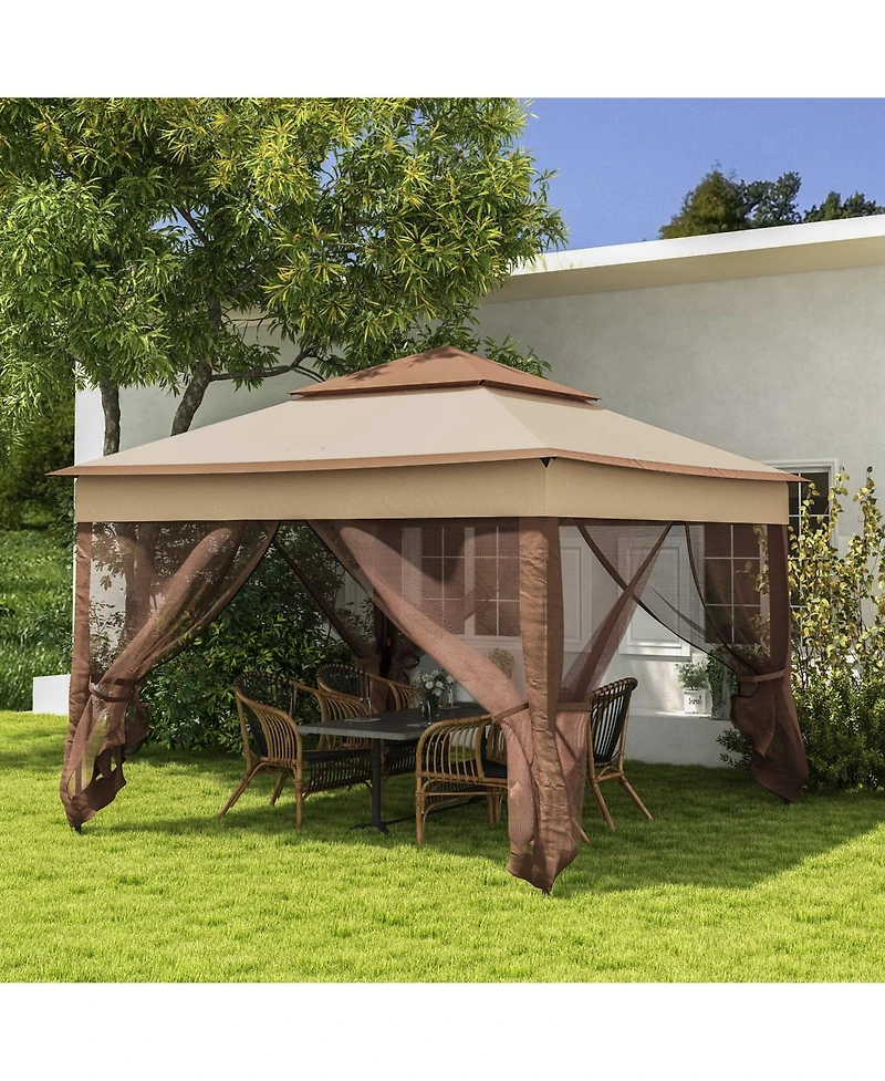 Outsunny 11' x 11' Pop-Up Gazebo Canopy with Carrying Bag