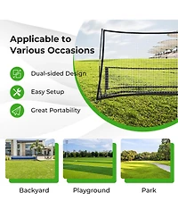 Akiudex 2-in-1 Portable Soccer Rebounder Net with Carrying Bag