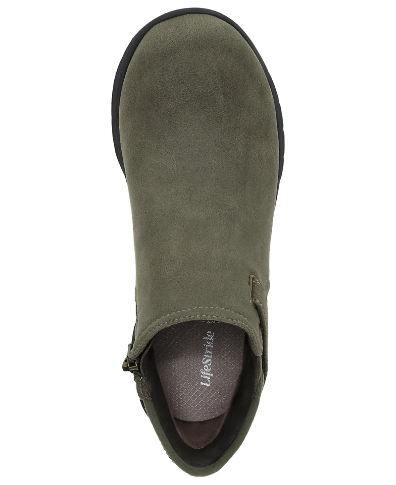 LifeStride Women's Gaze Washable Zipper Short Booties