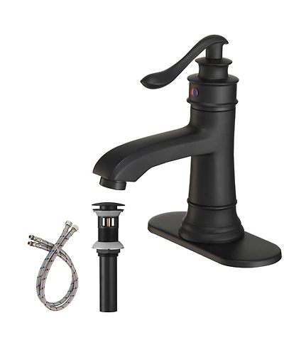 Greenspring Single Hole Single-Handle Low-Arc Bathroom Faucet With Pop-up Drain Assembly In Brushed Nickel