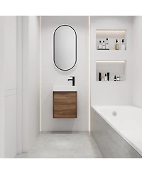 Casainc 18 Inch Floating Vanity with Single Sink for Compact Bathroom Spaces