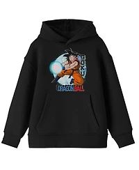 Dragon Ball Goku Kamehameha Blast Youth Black Long Sleeve Hooded Sweatshirt-xxl