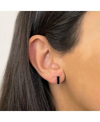 The Lovery Onyx Bar Stud Earrings 14K Gold